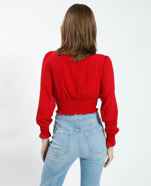 Chemisier cropped rouge - Pimkie