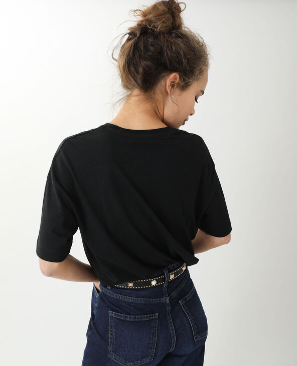 T-shirt oversize manches courtes noir - Pimkie