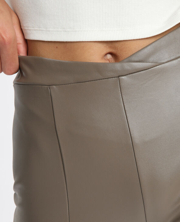 Jegging simili cuir marron - Pimkie