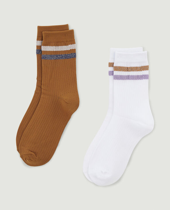 Lot de 2 paires de chaussettes blanc - Pimkie