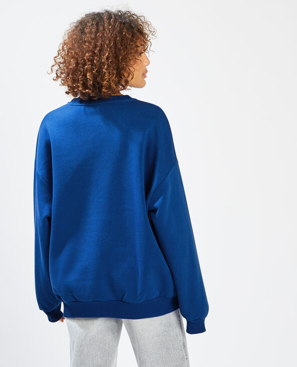 Sweat colorblock FANTA bleu électrique - Pimkie