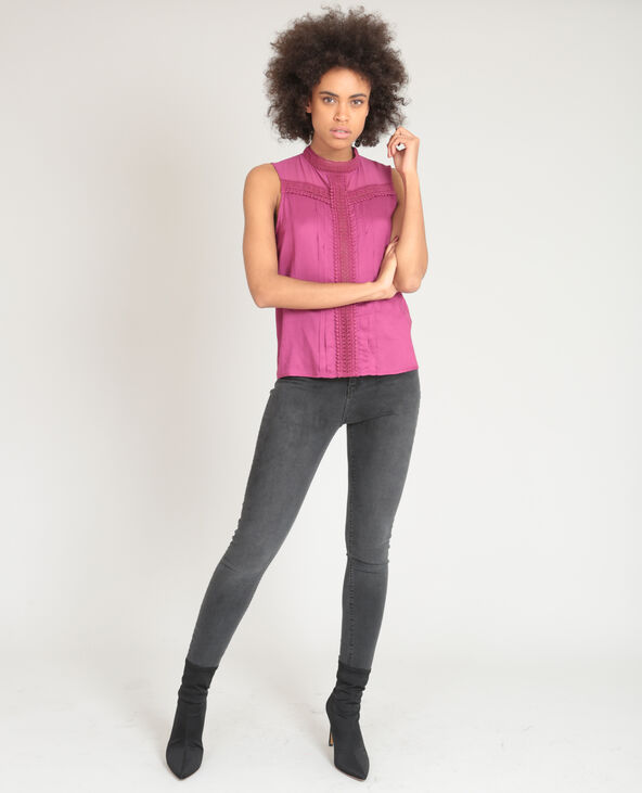 Jean skinny taille haute gris foncé - Pimkie