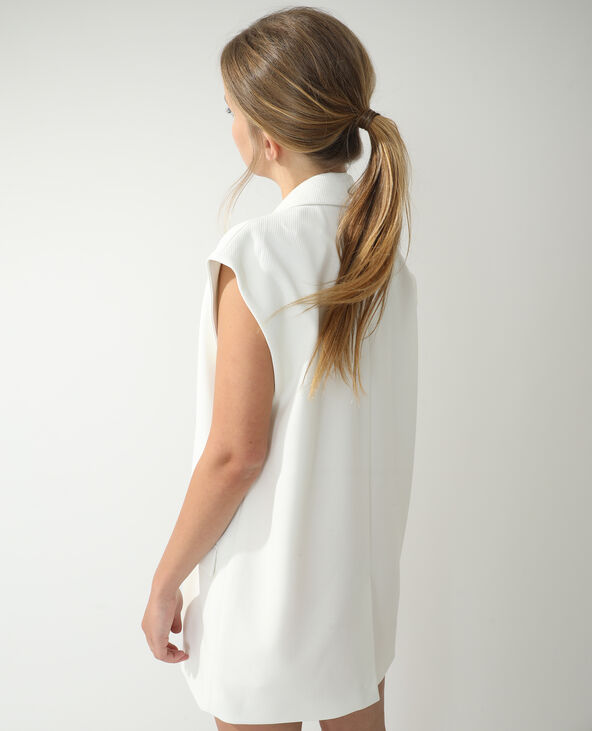 Blazer oversize sans manches city blanc - Pimkie