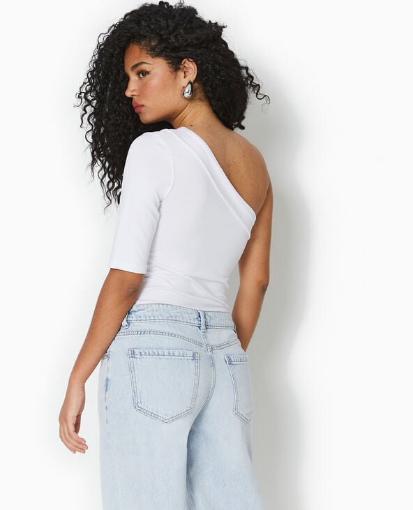 Top one shoulder asymétrique blanc - Pimkie