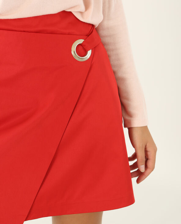 Jupe portefeuille rouge - Pimkie