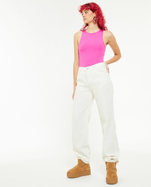 Pantalon droit en velours blanc - Pimkie