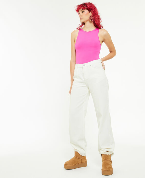 Pantalon droit en velours blanc - Pimkie