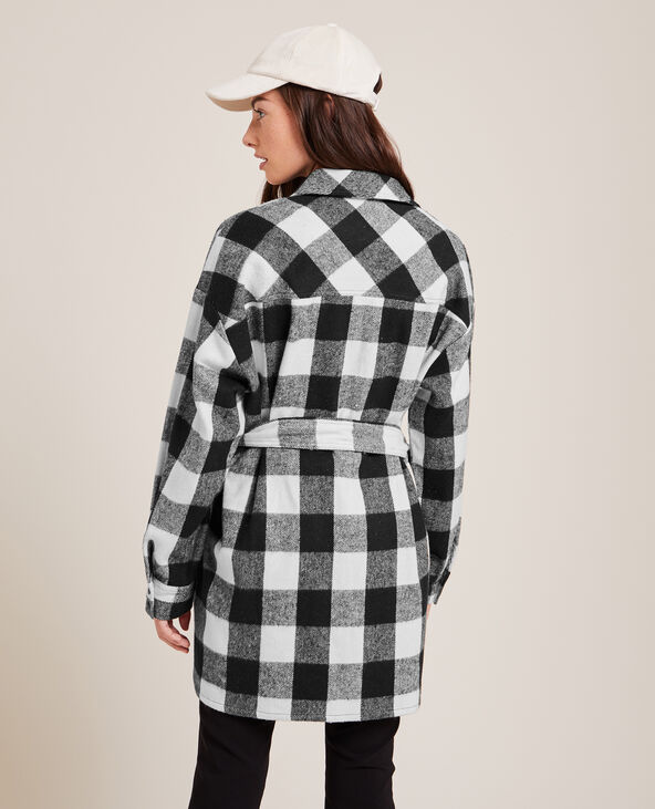 Surchemise avec ceinture à nouer noir - Pimkie