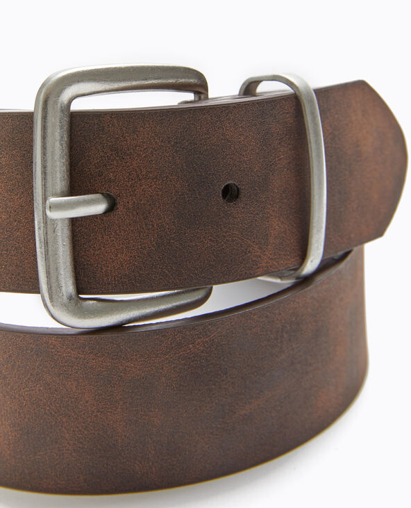 Ceinture aspect vieilli marron - Pimkie