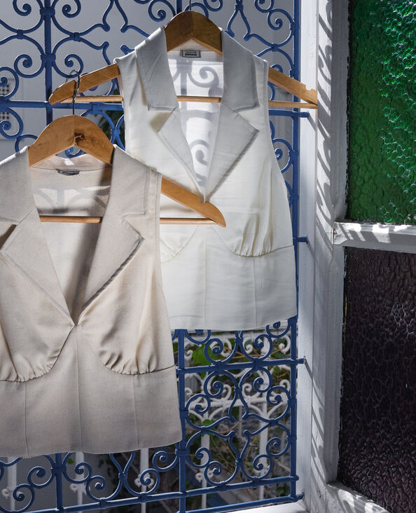 Top façon gilet de barman sable - Pimkie