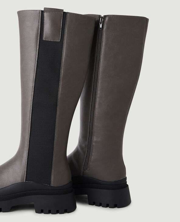 Bottes semelles crantées gris - Pimkie