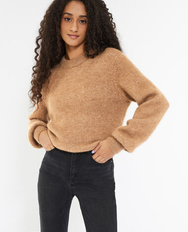 Pull en maille douce et chaude marron - Pimkie