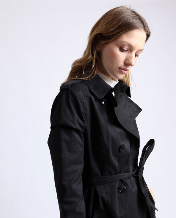Trench à ceinture noir - Pimkie