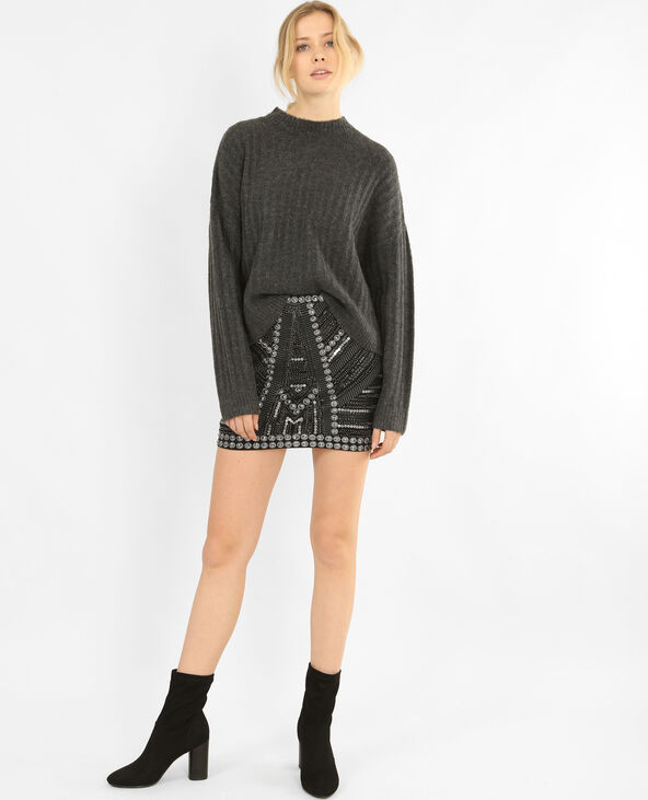 Pull oversize gris chiné - Pimkie