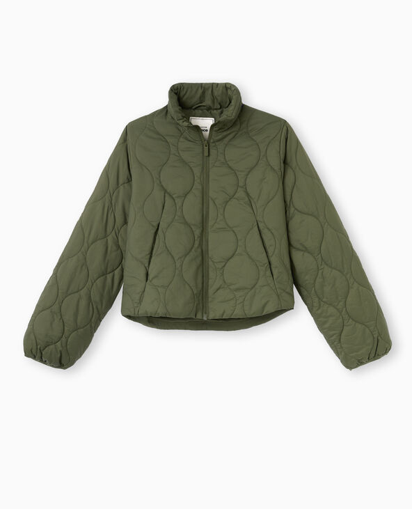 Blouson matelassé court vert kaki - Pimkie
