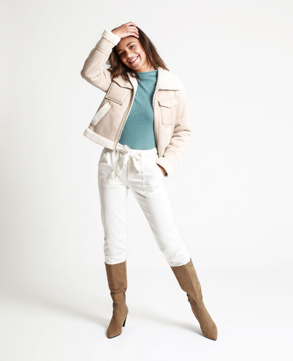 Veste imitation mouton écru - Pimkie