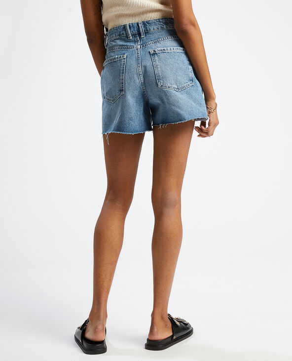 Short en jean taille haute bleu - Pimkie