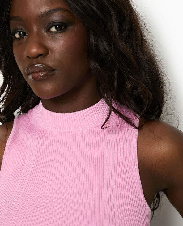 Top sans manches en maille côtelée rose clair - Pimkie