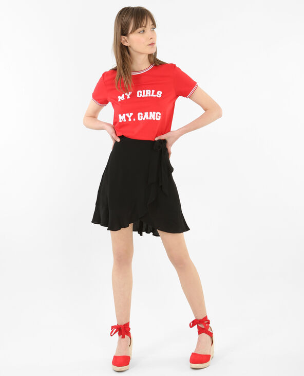 T-shit à message rouge - Pimkie