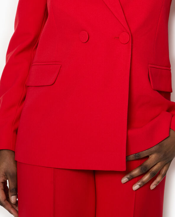 Veste tailleur avec double boutonnage rouge - Pimkie