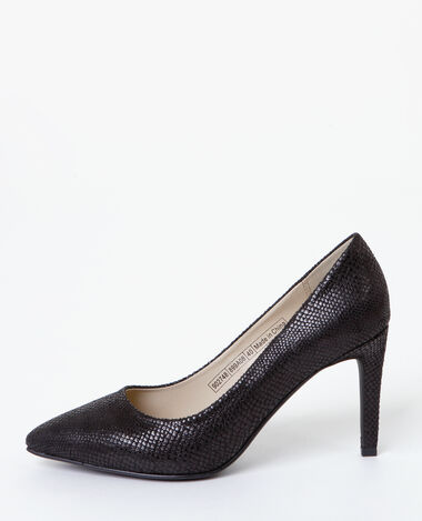 Escarpins effet python noir - Pimkie