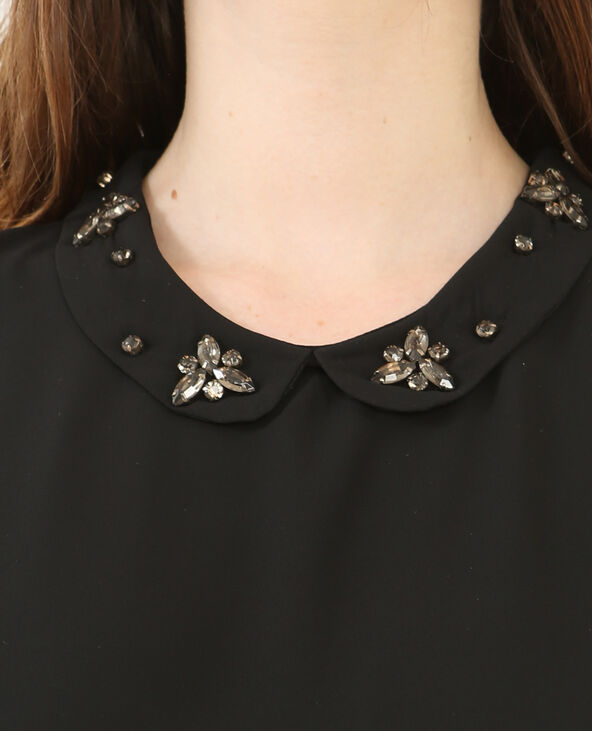 Blouse à bijoux noir - Pimkie