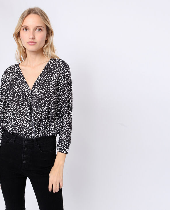 Blouse body léopard noir - Pimkie