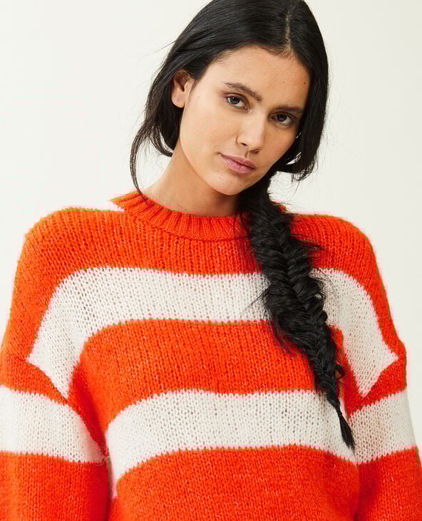 Pull col rond orange - Pimkie