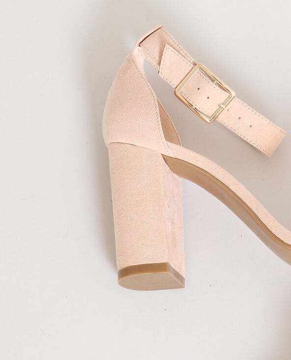 Sandales a sales talons rose poudré