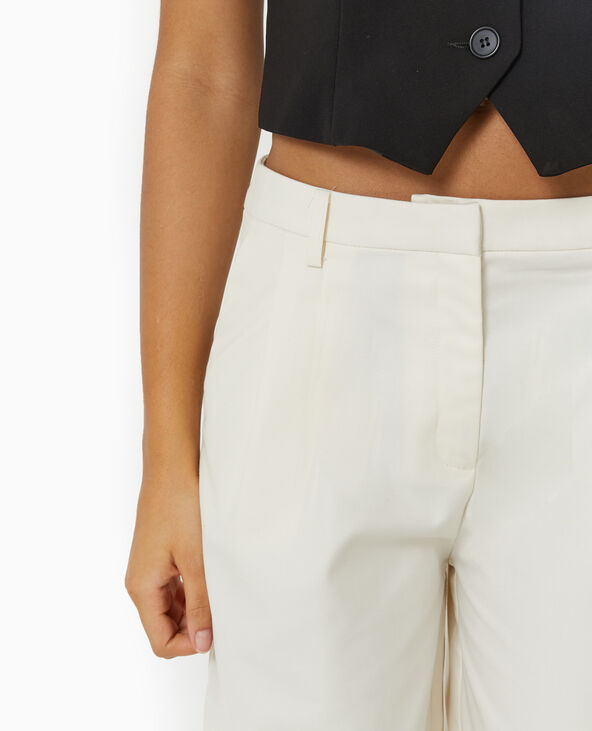 Pantalon city large et droit blanc - Pimkie
