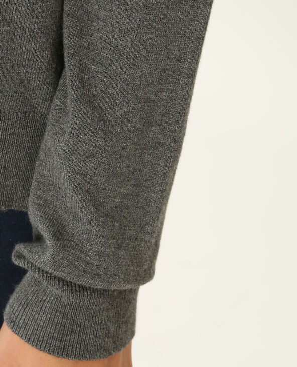 Pull col bijoux gris chiné - Pimkie