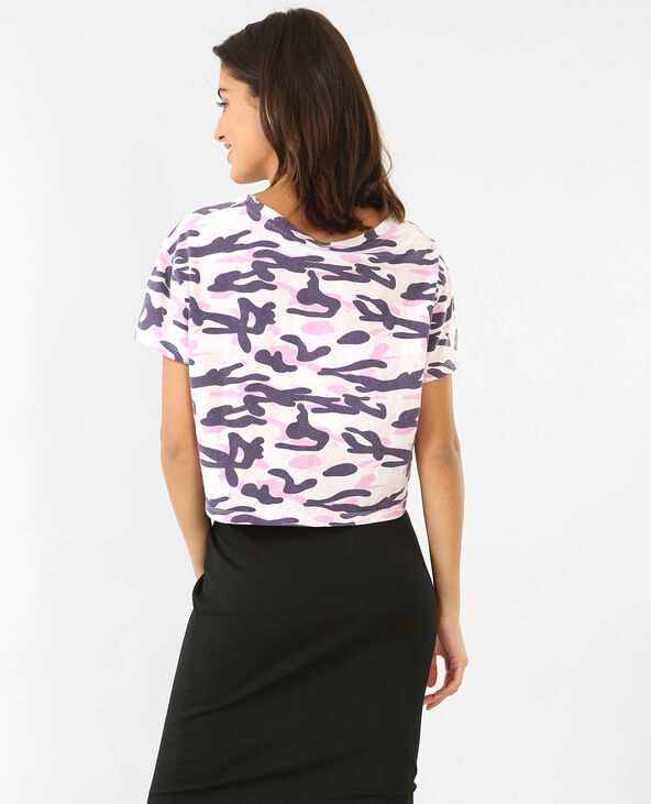 Cropped top camouflage lilas - Pimkie
