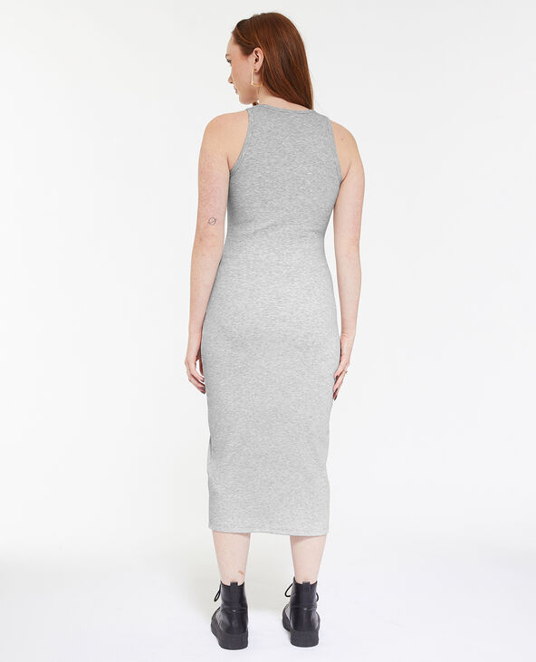 Robe débardeur maille côtelée gris chiné - Pimkie