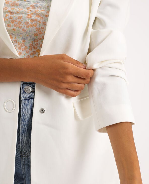 Veste blazer longue blanc - Pimkie