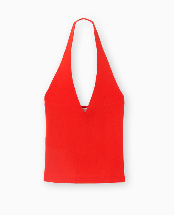 Top dos-nu en maille rouge - Pimkie