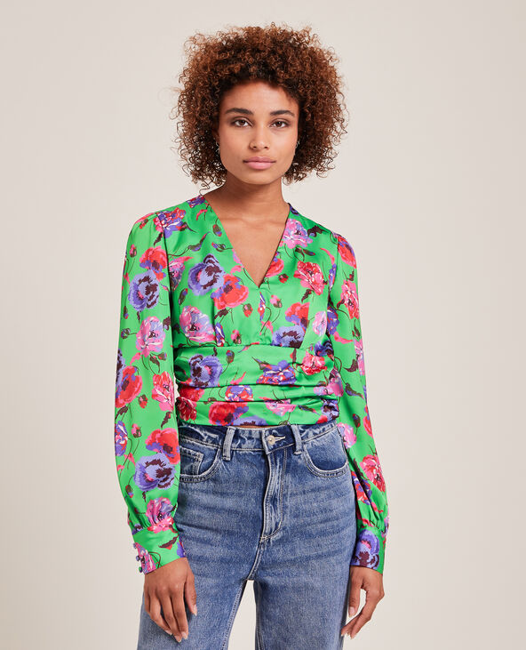 Blouse col V vert - Pimkie