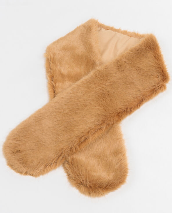 Echarpe fausse fourrure beige - Pimkie