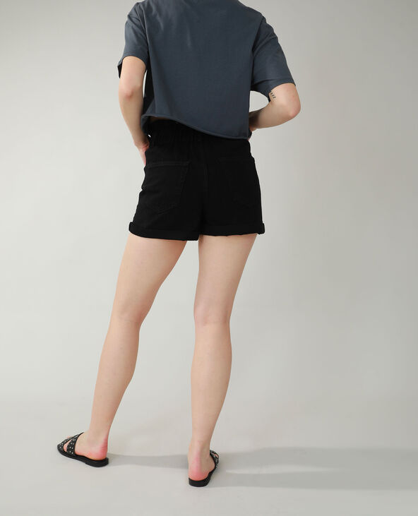 Short en jean high waist noir - Pimkie