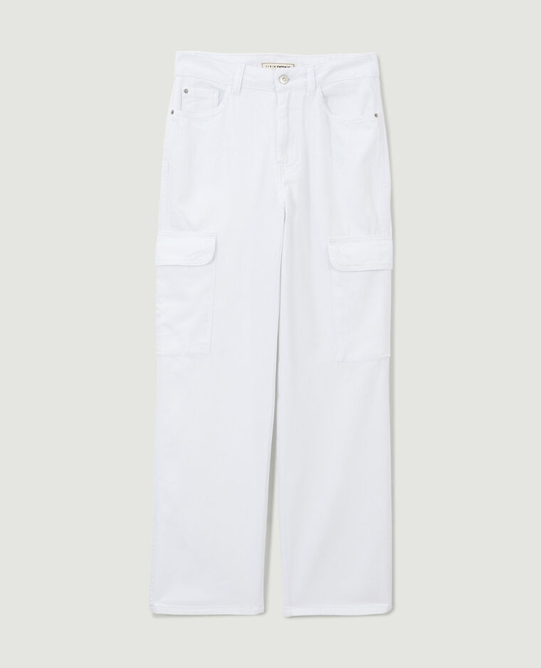 Jean cargo droit blanc - Pimkie
