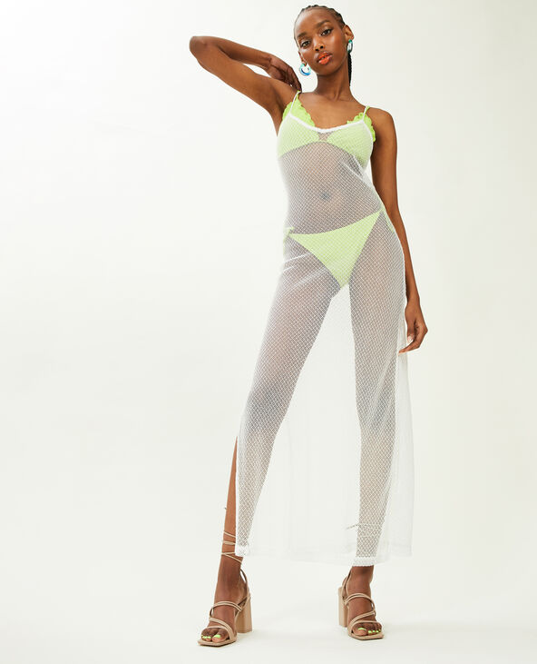 Robe longue en maille filet blanc - Pimkie