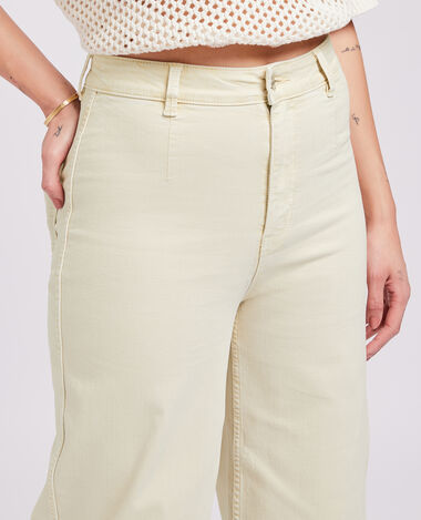 Jean wide taille haute écru - Pimkie