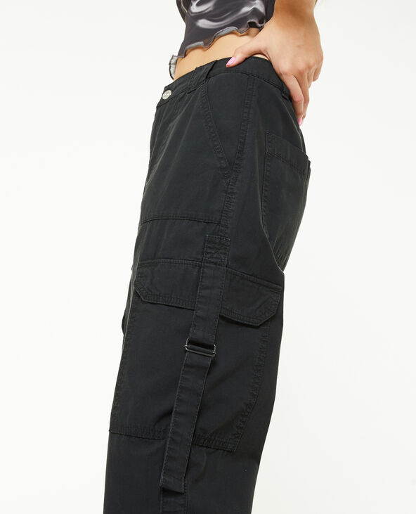 Pantalon cargo avec sangles noir - Pimkie