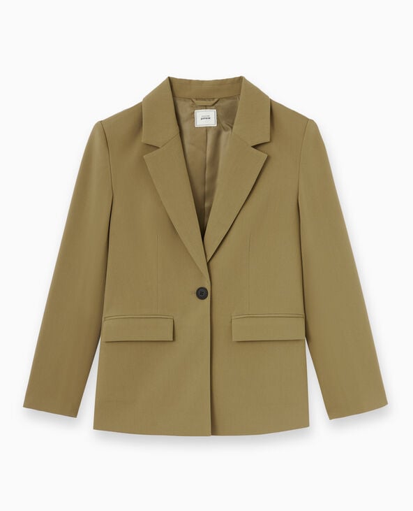Veste blazer 1 bouton vert kaki - Pimkie