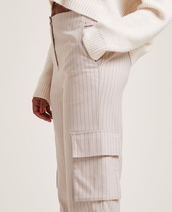 Pantalon large cargo blanc - Pimkie