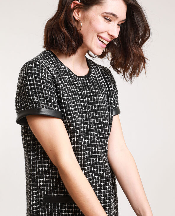 Robe en tweed noir - Pimkie