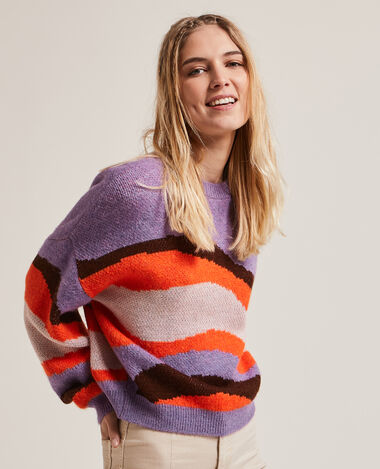 Pull col rond violet - Pimkie
