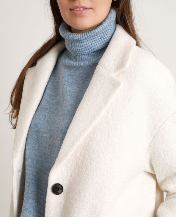 Manteau long avec laine écru - Pimkie