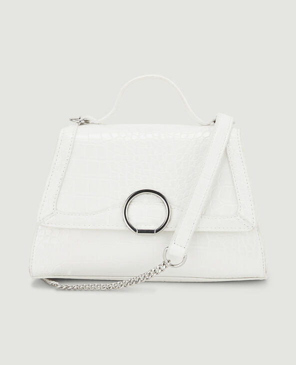 Sac boxy façon croco blanc - Pimkie