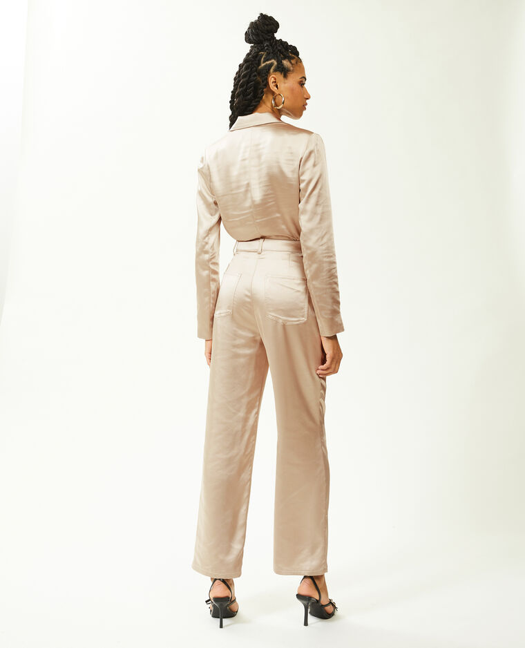 Pantalon droit en satin écru - Pimkie