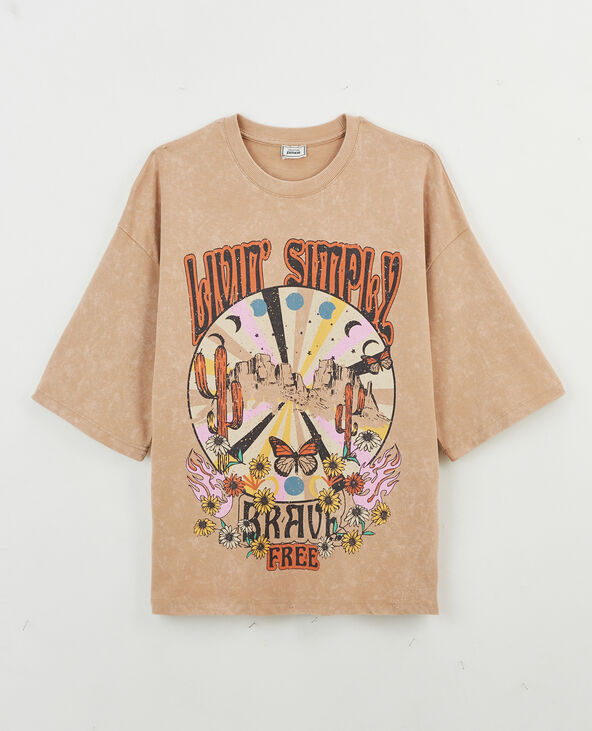 T-shirt oversize avec imprimé camel - Pimkie